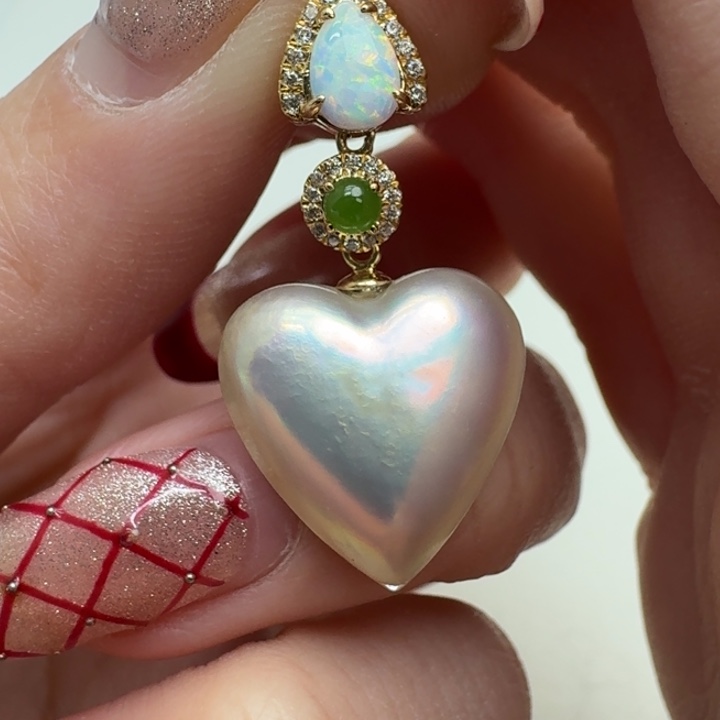 拼合珍珠（马贝珠）颈饰未镶嵌