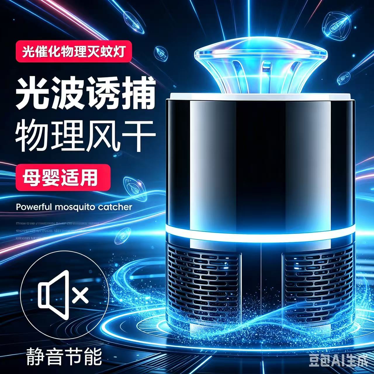 SS【升级款】家用静音无辐射大吸力灭蚊灯驱蚊神器