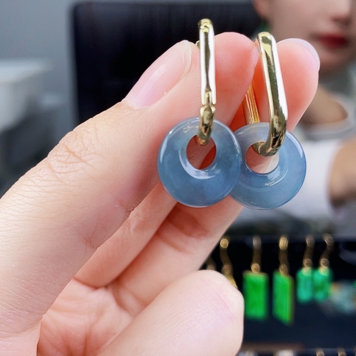 翡翠耳饰未镶嵌饰品