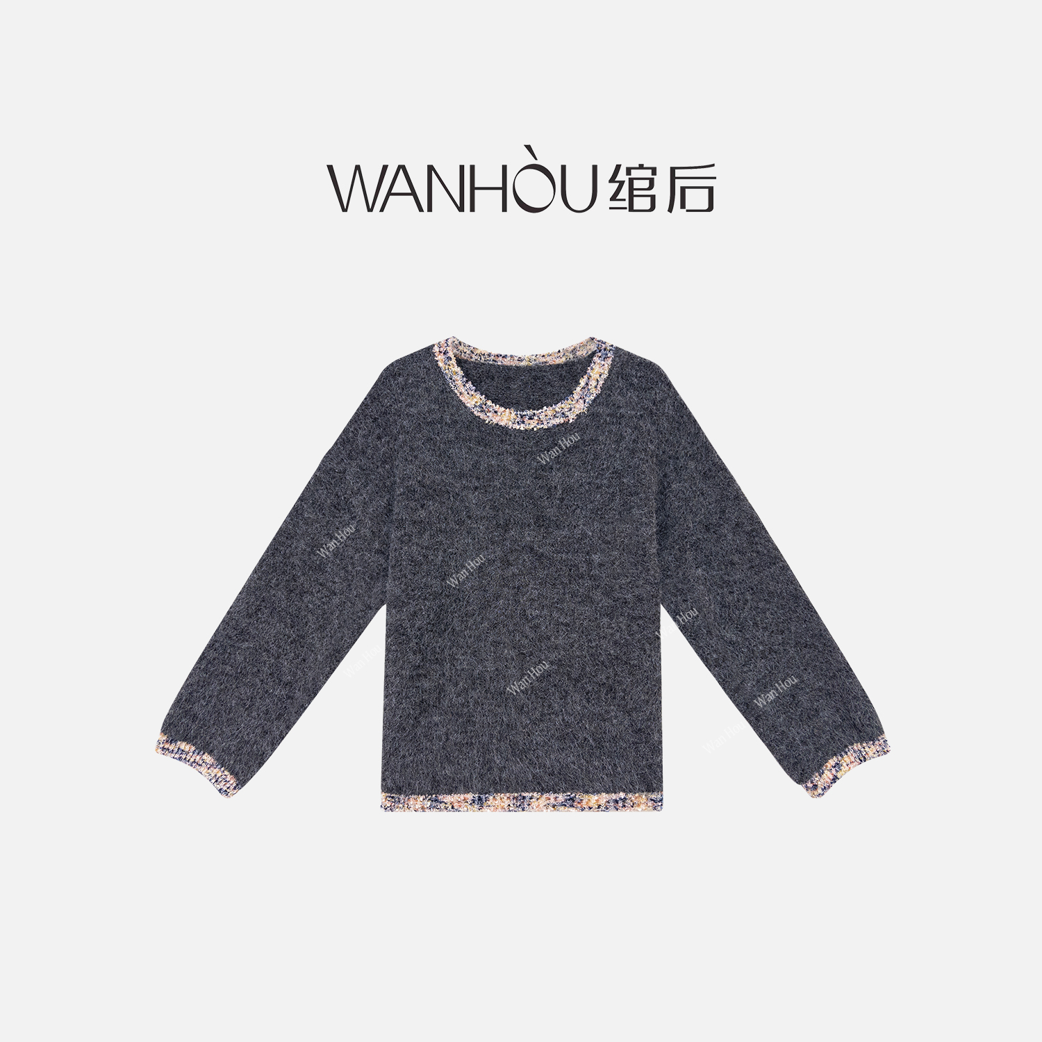 【C3871】#绾后-秋冬季新款时尚百搭慵懒风宽松洋气针织衫高级感SS