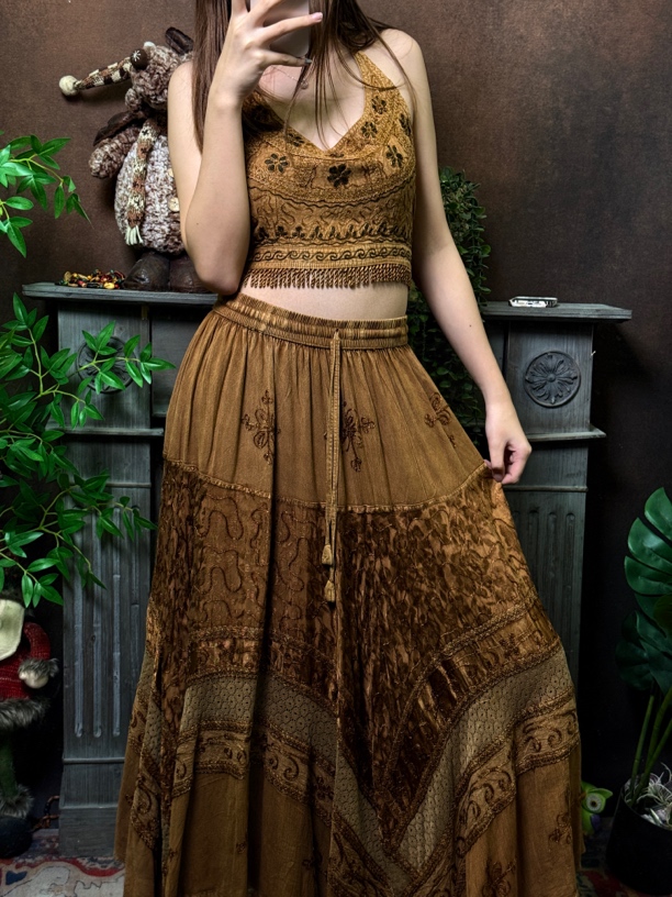 印度重工手工刺绣套装连衣裙