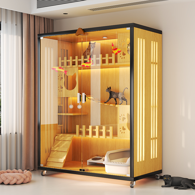 猫别墅家用猫窝猫屋猫窝猫笼子超大空间猫房子带门猫爬架猫舍猫柜
