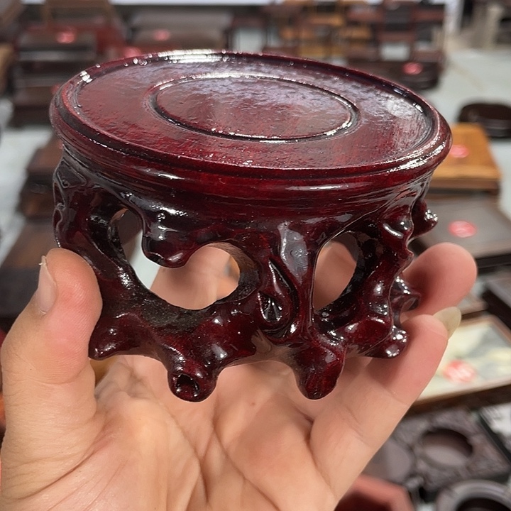 红木底座工艺品紫砂红木底座工艺品10公分