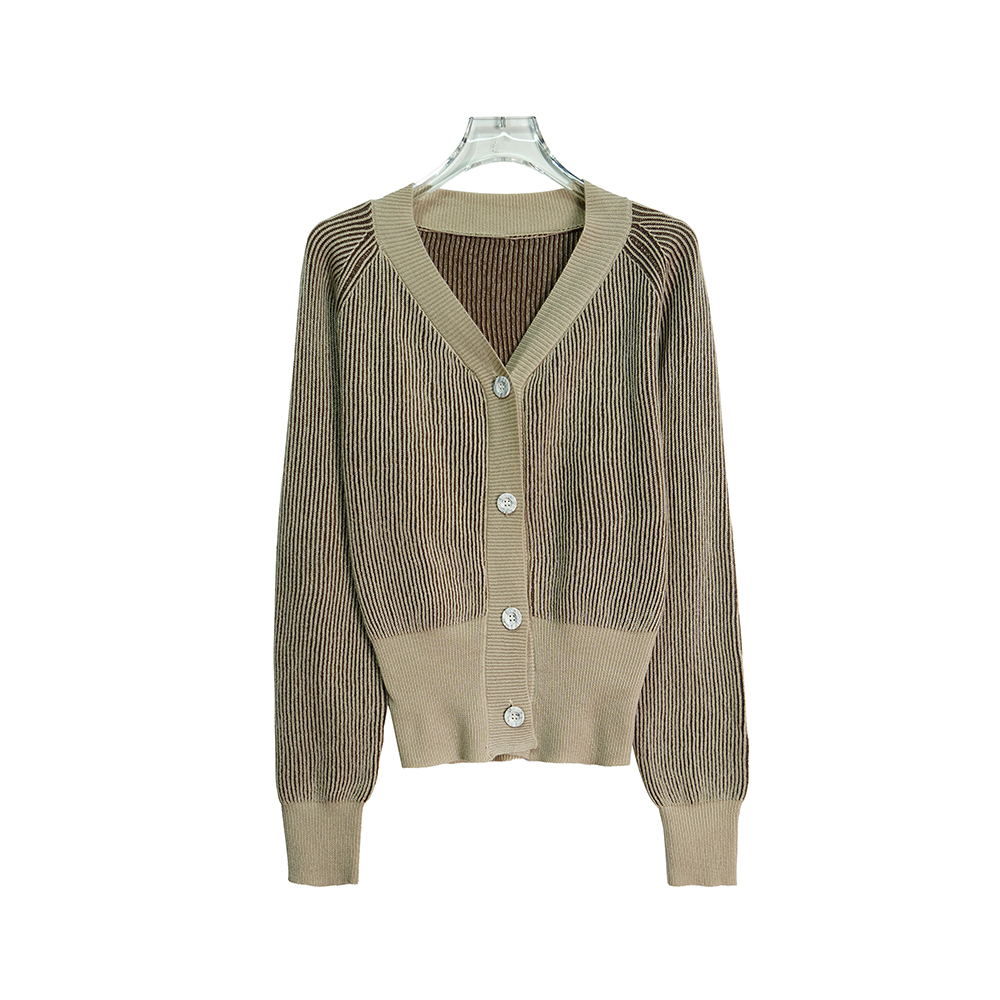 春季法式高级感条纹秋季长袖开衫外套