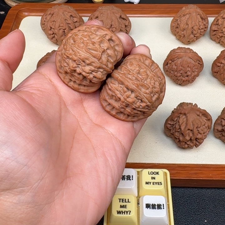 文玩核桃把件全品白狮子41