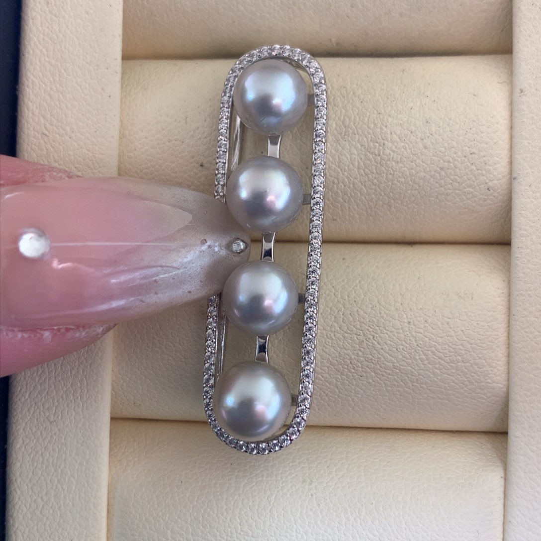 颈饰银S925镶嵌海水珍珠