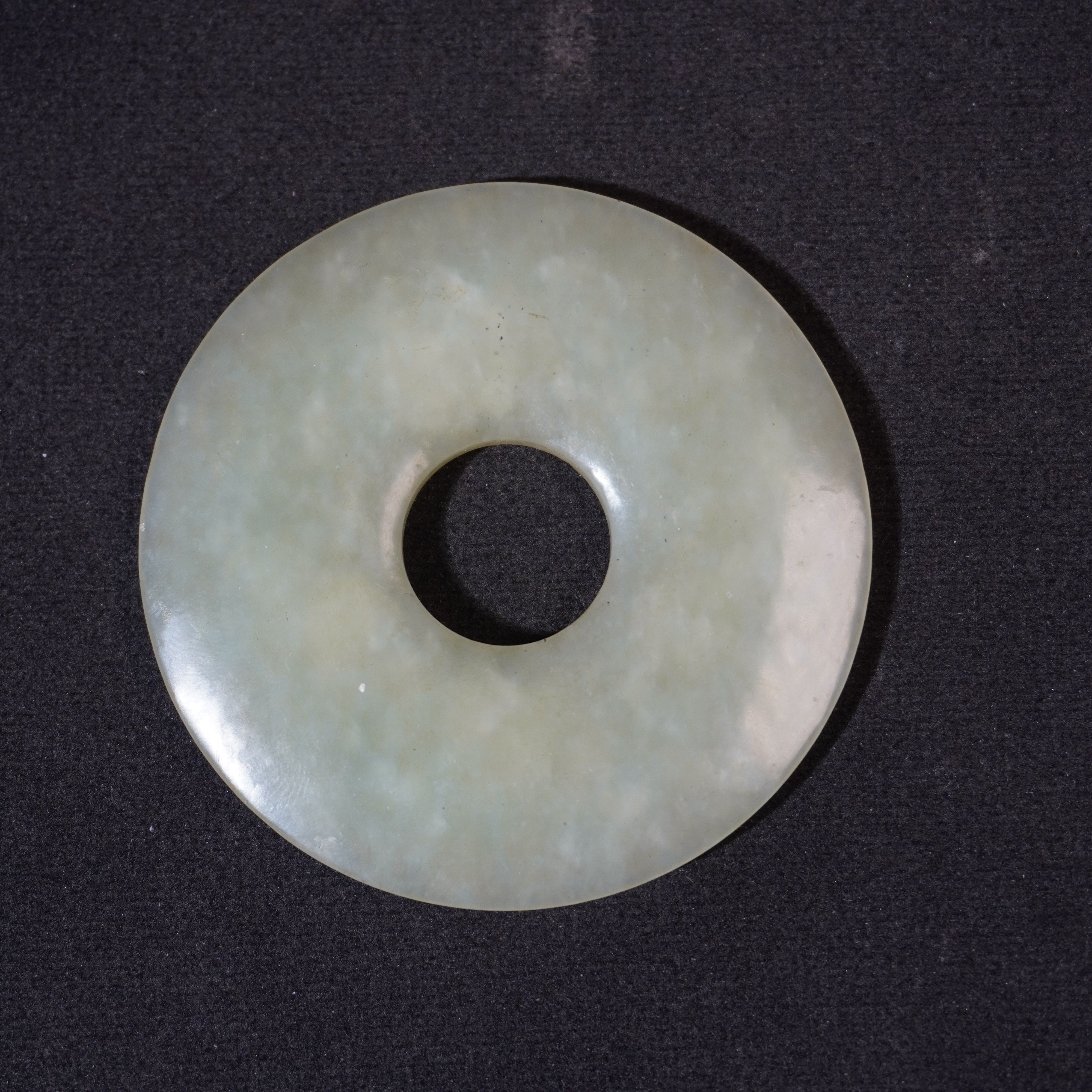 8SE357 清 和田玉素面玉璧