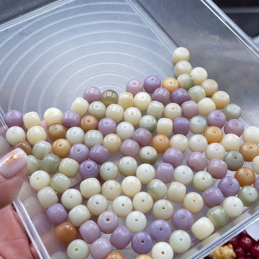 白玉菩提吊坠A/11mm/100颗锅底 