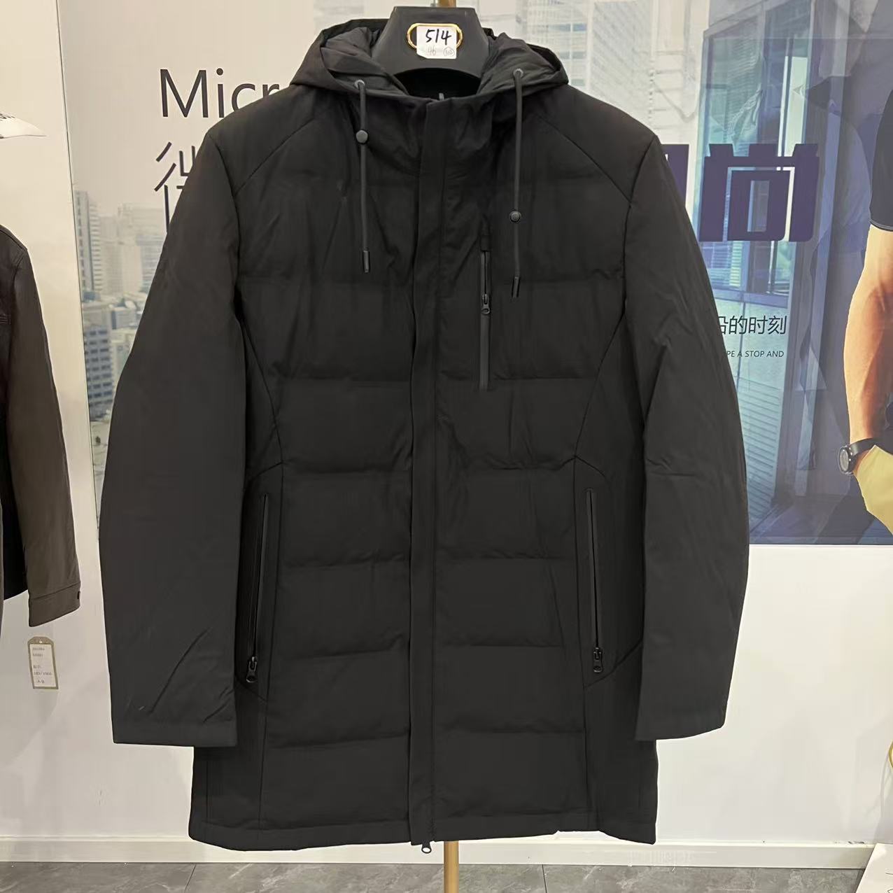 圣吉黑色中长款双面穿茄克（50101）