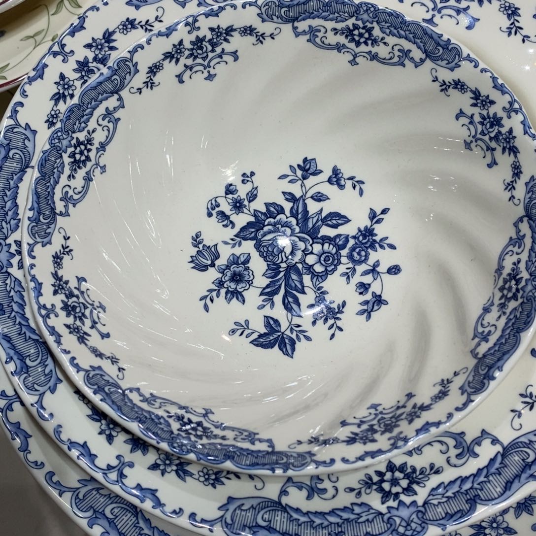 瓷微瑕波卡蓝160碗