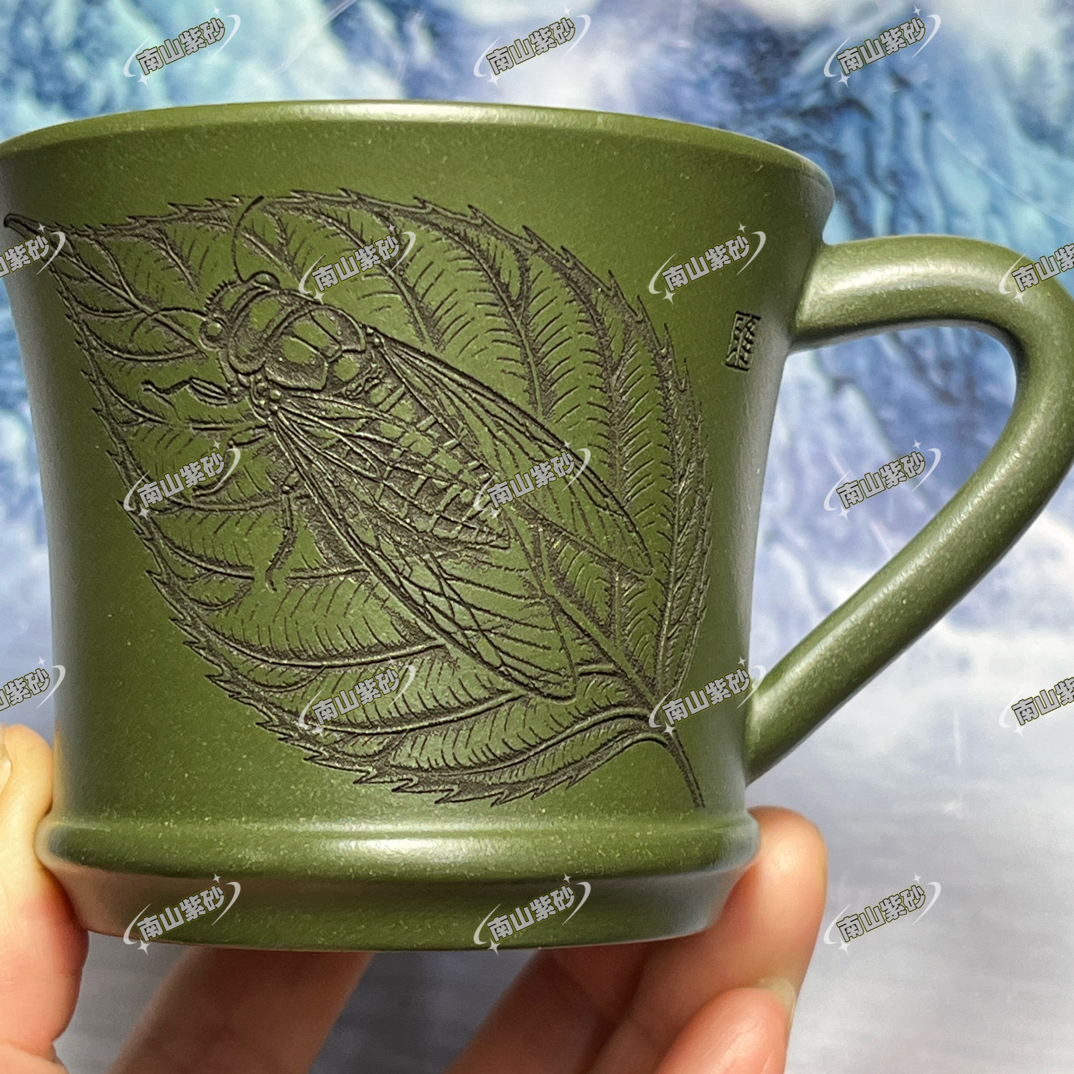 宜兴单个主人泡茶杯紫砂杯家用紫砂陶瓷男杯子手把杯水杯茶杯