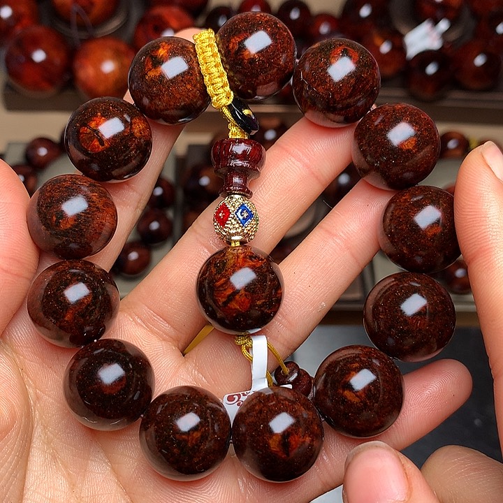 花梨木类手串/手链黄花梨风化料老挝花梨土埋料1.8