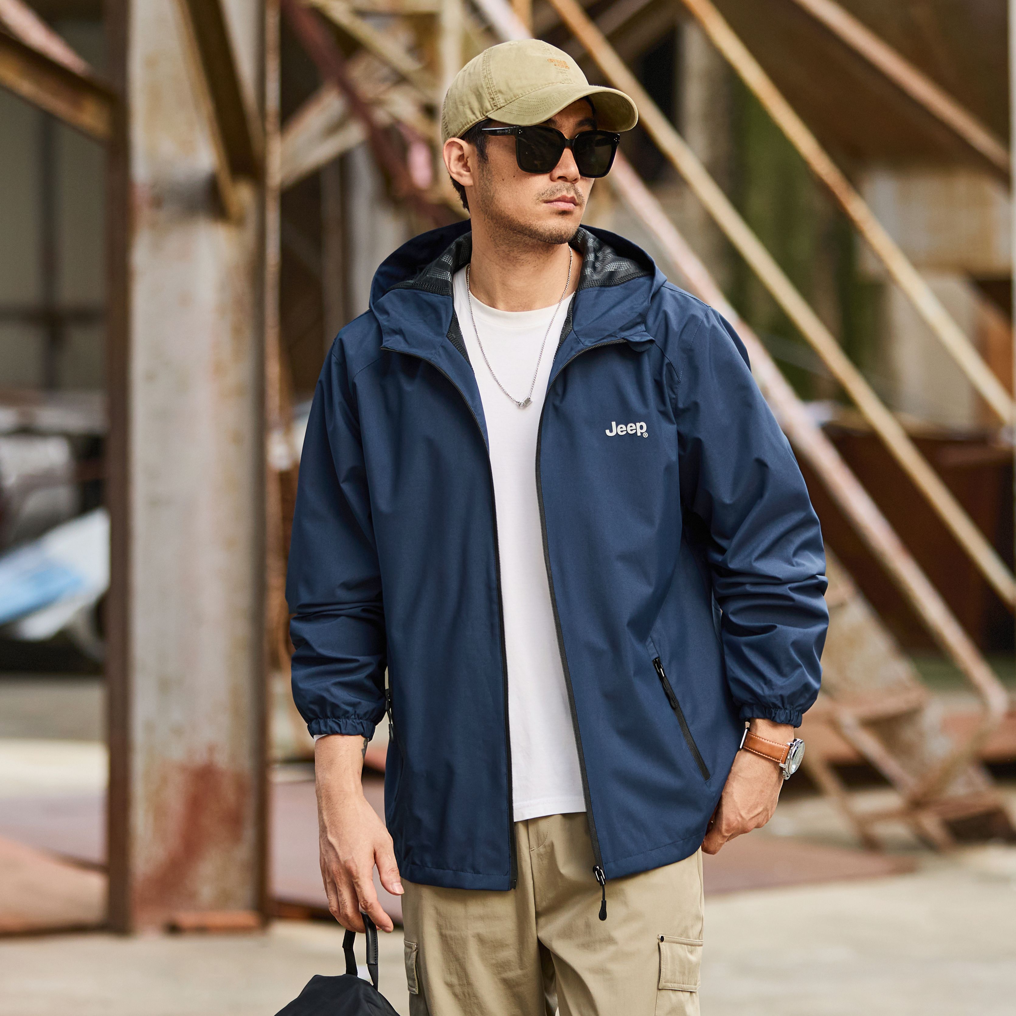 JEEP/吉普秋季2025新款男式休闲夹克舒适简约长袖外套634