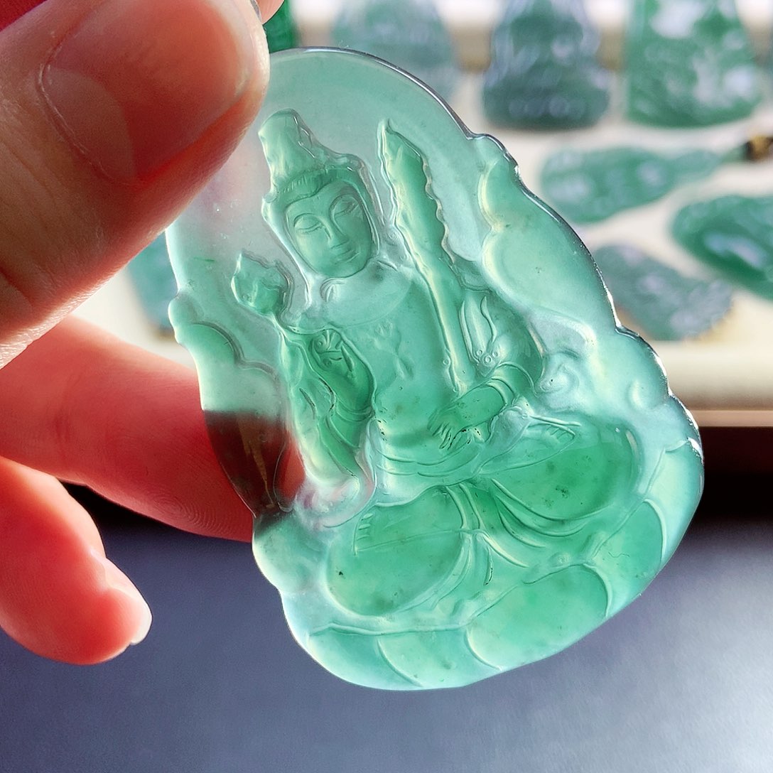 【闪购商品】翡翠未镶嵌颈饰天然