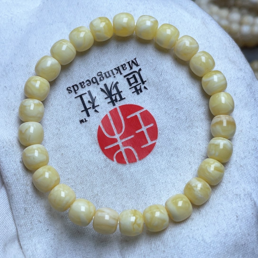 蜜蜡裸石未镶嵌8m蜜蜡手串