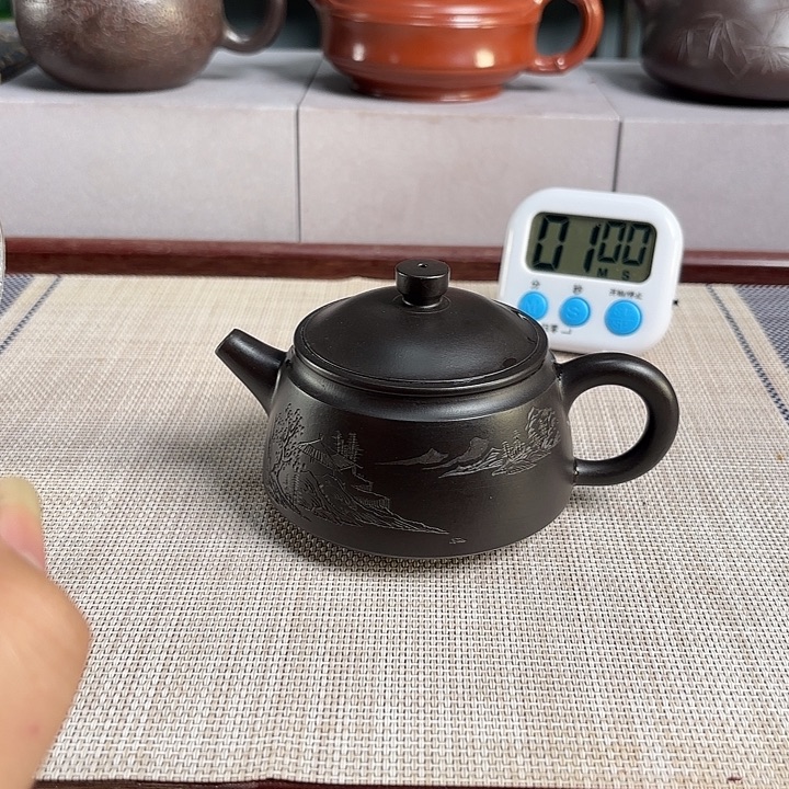 安***品紫砂茶壶宜兴原矿手工紫砂壶