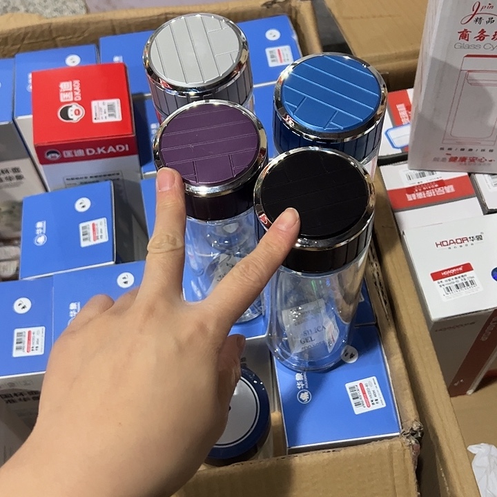 沃鑫双层玻璃杯玻璃杯300颜色随机微瑕