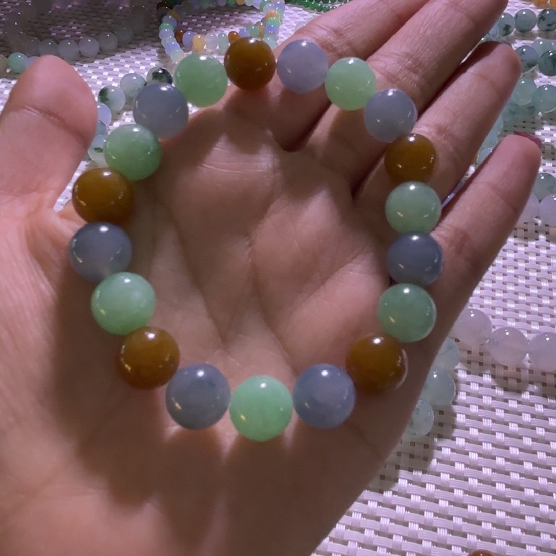 定制翡翠未镶嵌卡10，多宝手出