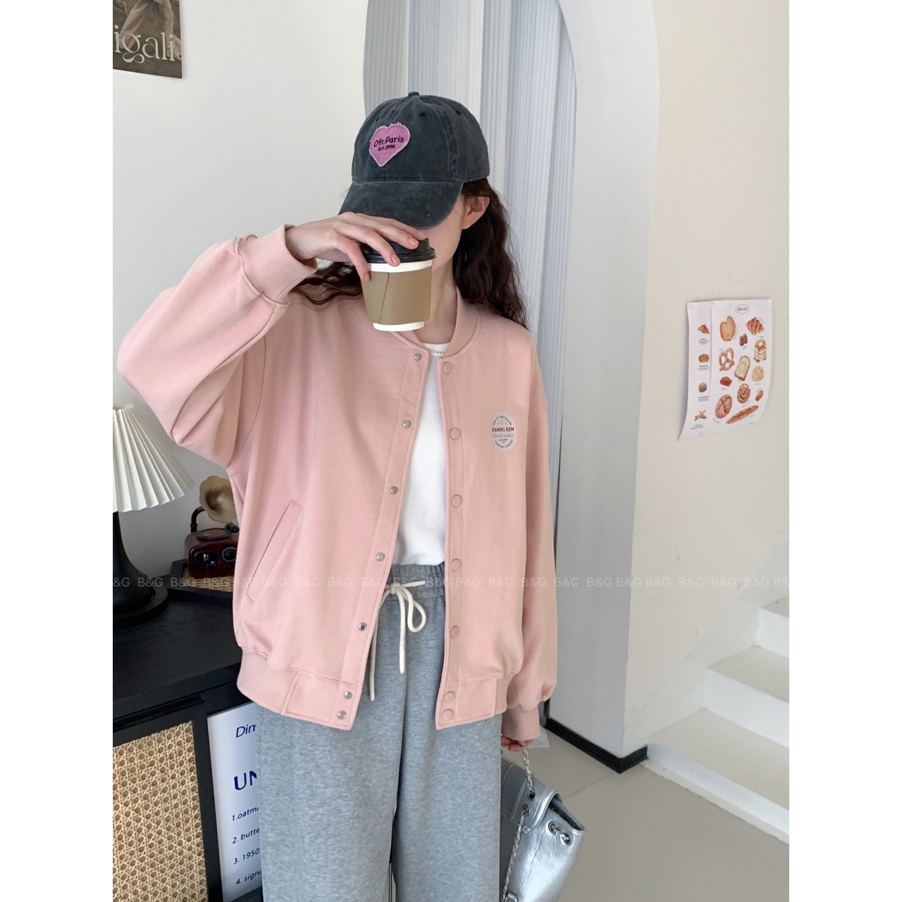 【主播推荐】女士休闲印花女装棒球服6101