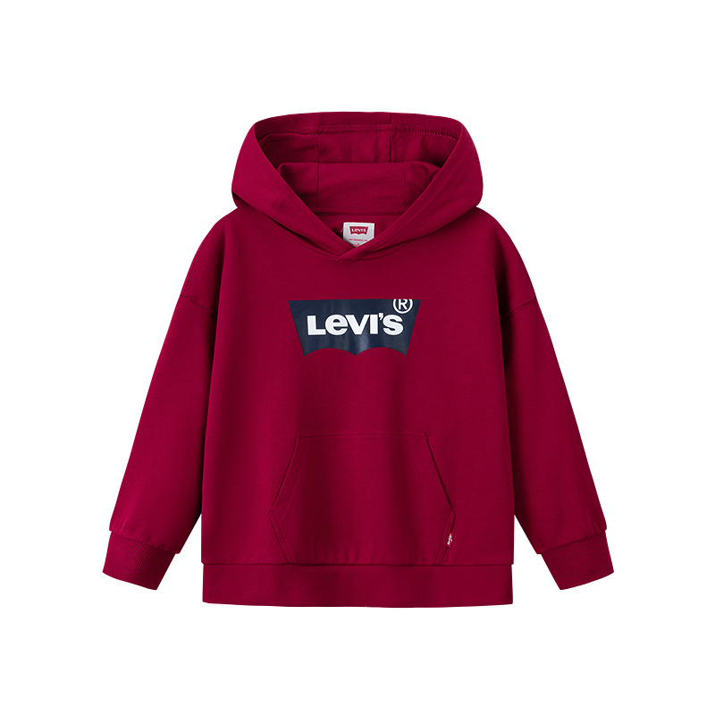 Levi's李维斯儿童舒适百搭潮流套头红色连帽卫衣卫衣LVN-PO-D823