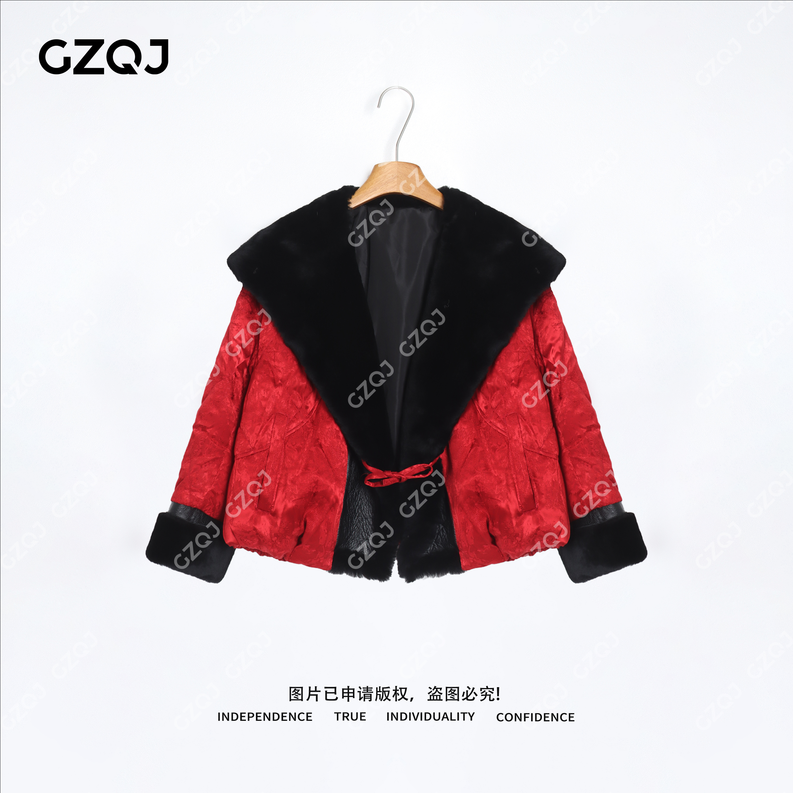 老琴私服【流光暖翼】90白鹅绒高级皮毛一体羽绒服外套女冬款 08278