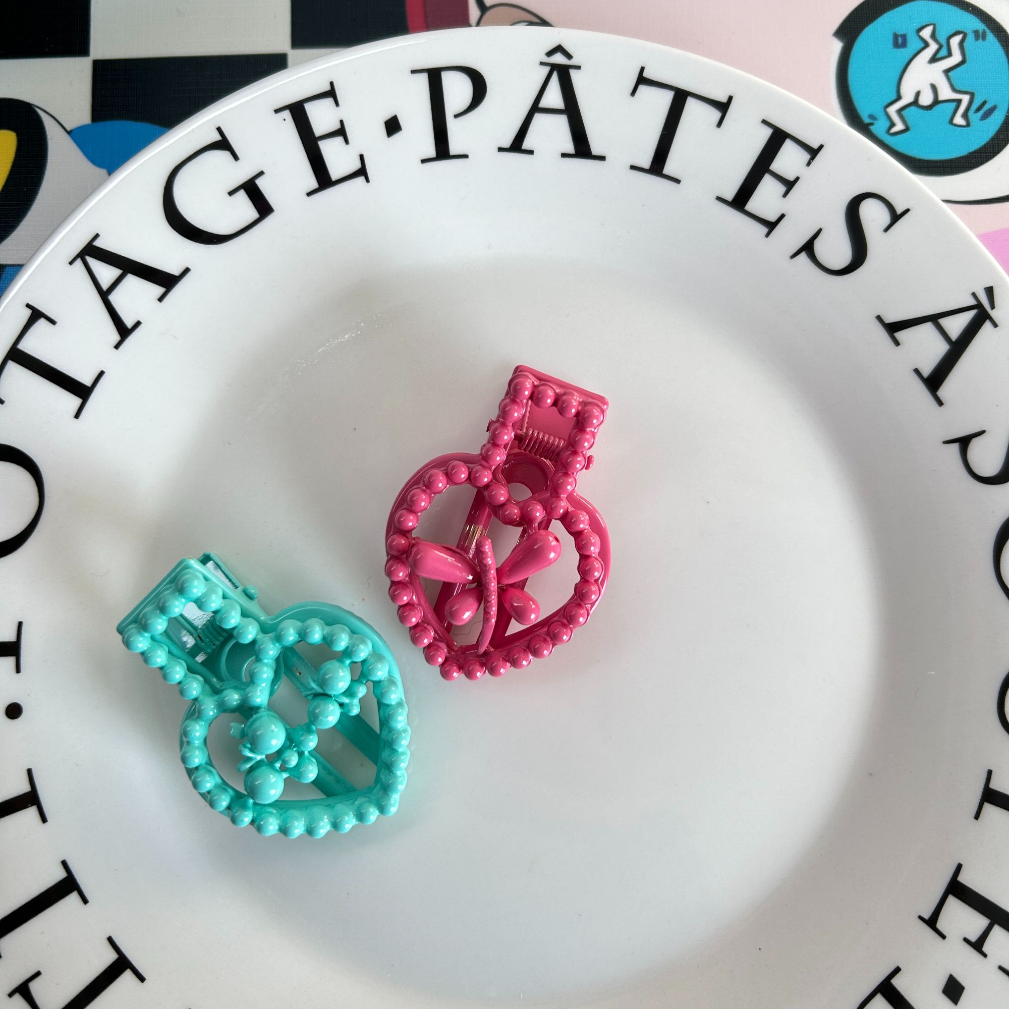 韩国原创香水瓶手工烤漆多巴胺可爱对夹发饰发夹边夹