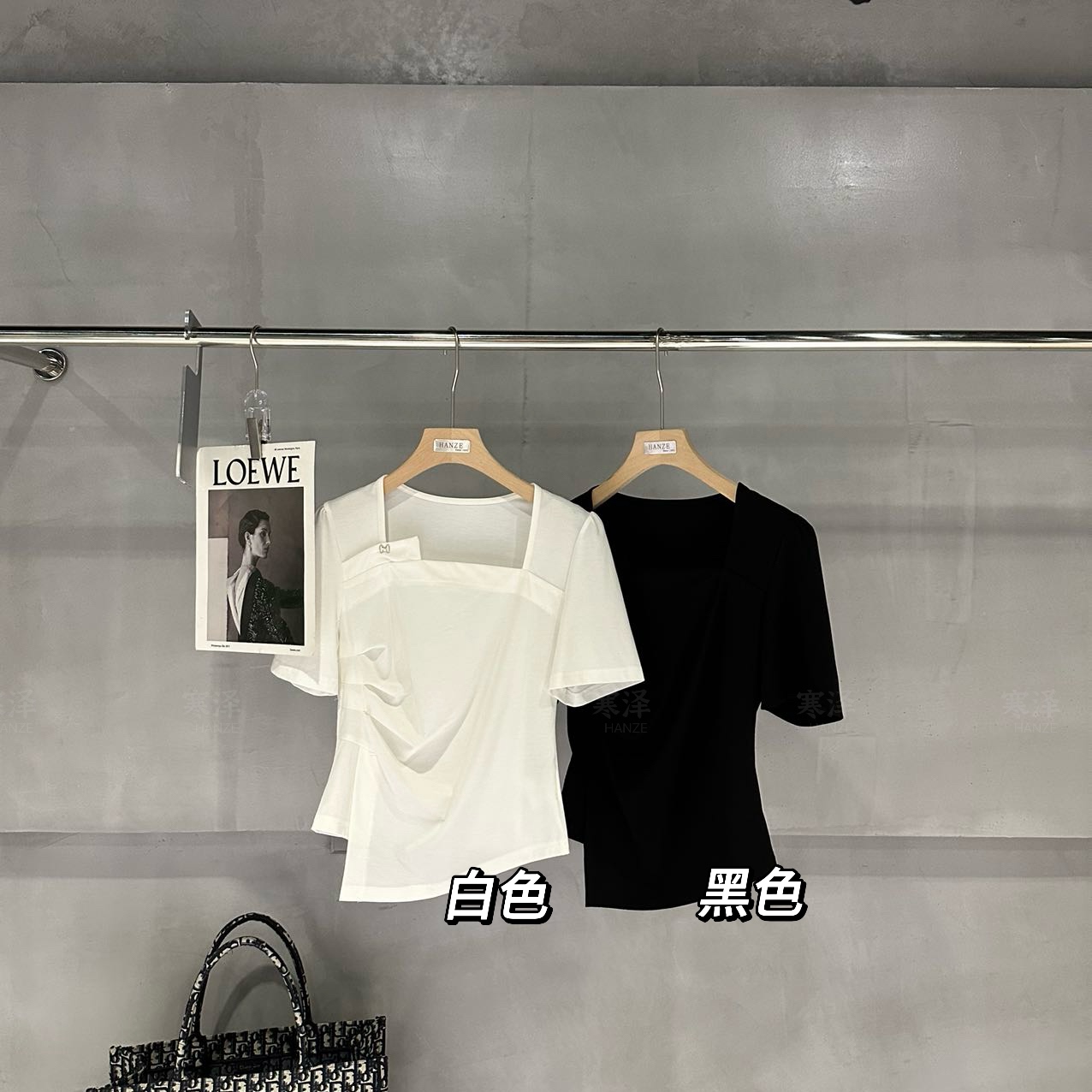 【寒泽自制】“瘦麻了”气质捏褶小蛮腰半袖T恤 2T28 