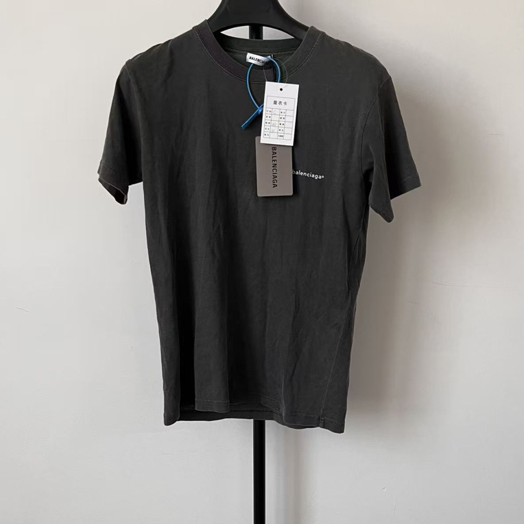 99新 Balenciaga/巴黎世家 字母印花圆领休闲短袖T恤 01547