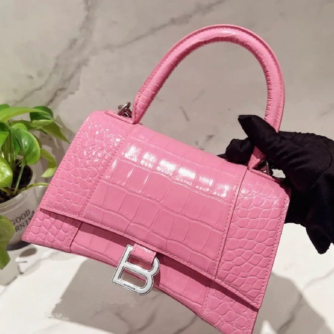 99新 Balenciaga/巴黎世家 包展专属 巴黎世家粉色沙漏包小号