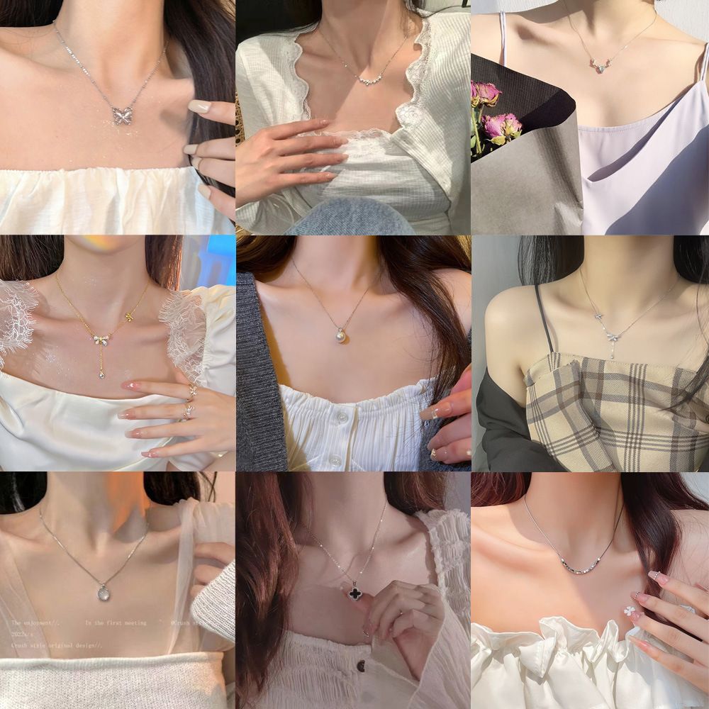 钛钢锆石项链 项链不掉色金色【001-025】