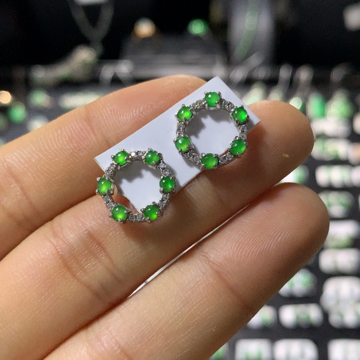 翡翠银S925镶嵌戒指