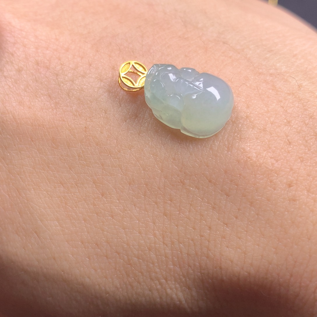 【闪购商品】翡翠颈饰18K金镶嵌翡翠