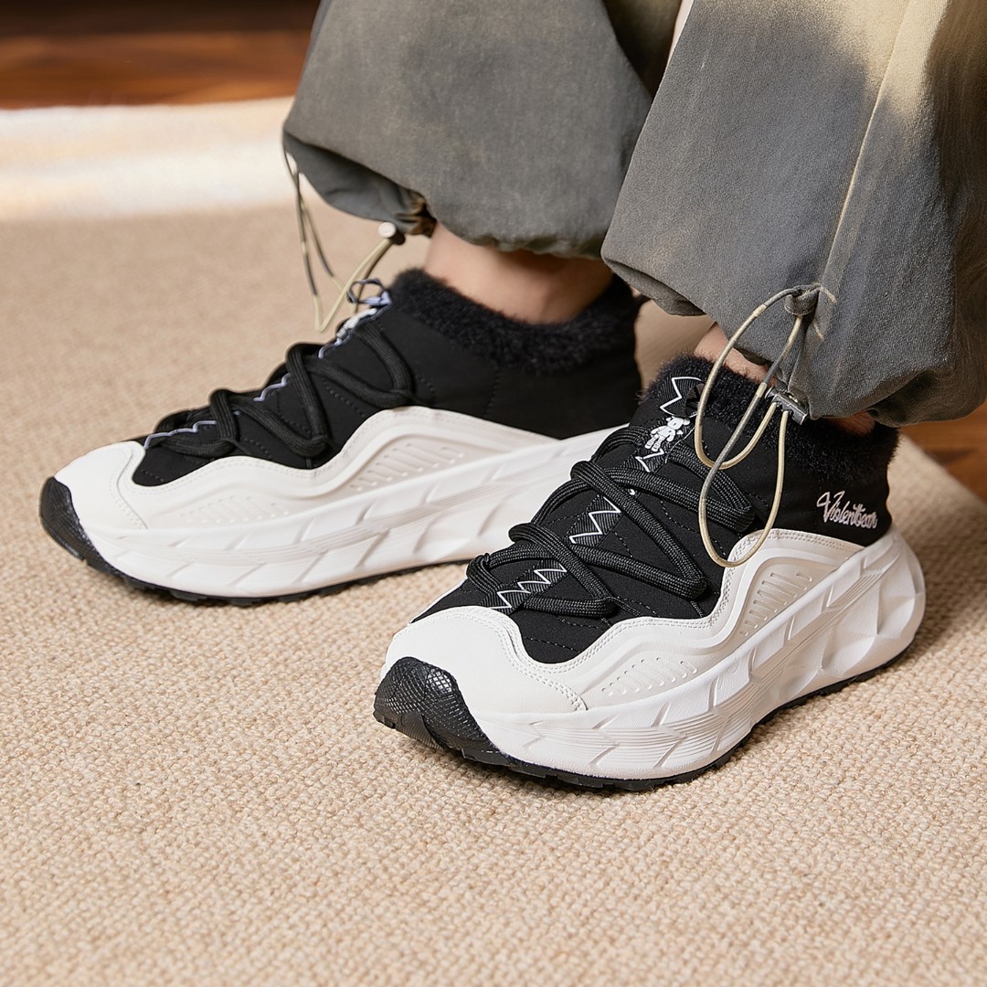 Violentbear/暴力熊冬季新款男女户外轻便运动加绒保暖徒步休闲鞋