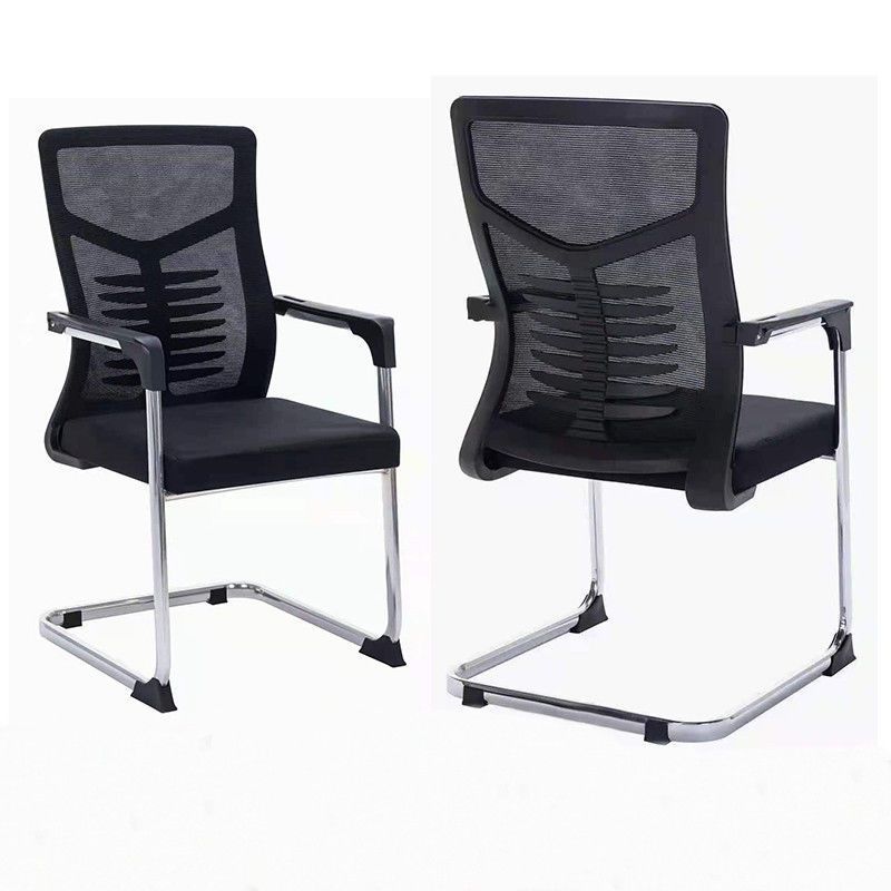 电脑椅子办公椅会议椅职员椅带扶手网布透气弓形麻将椅老板靠背椅