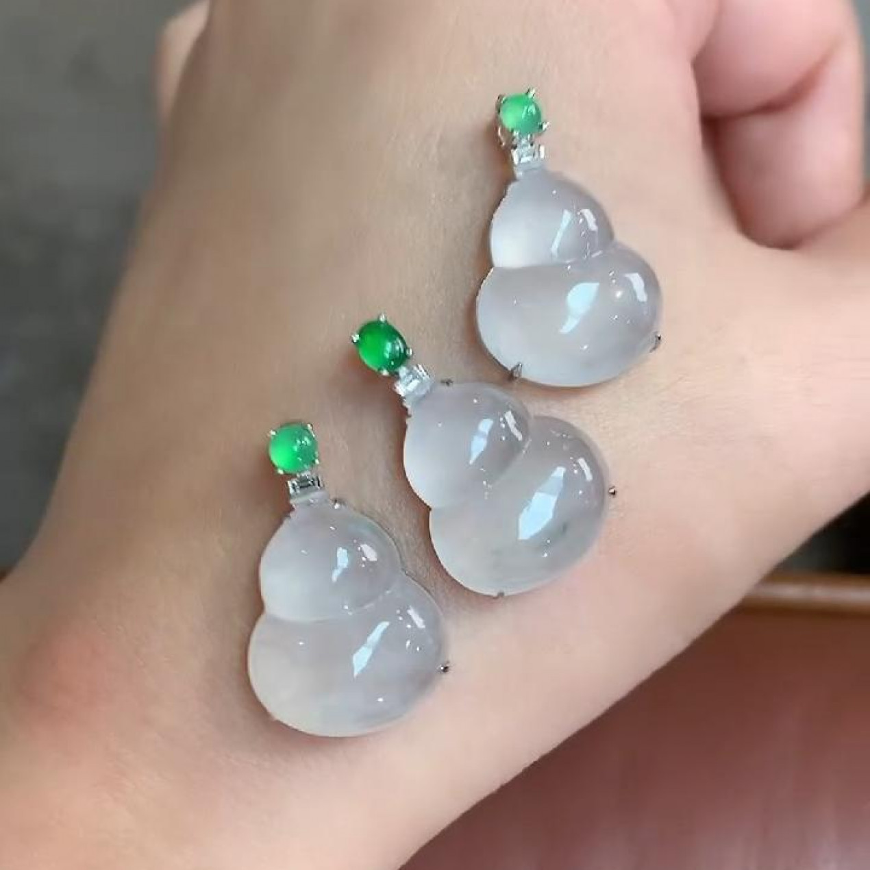 翡翠葫芦吊坠-18K金-SS344-多样性发一件-BK|CXQ21