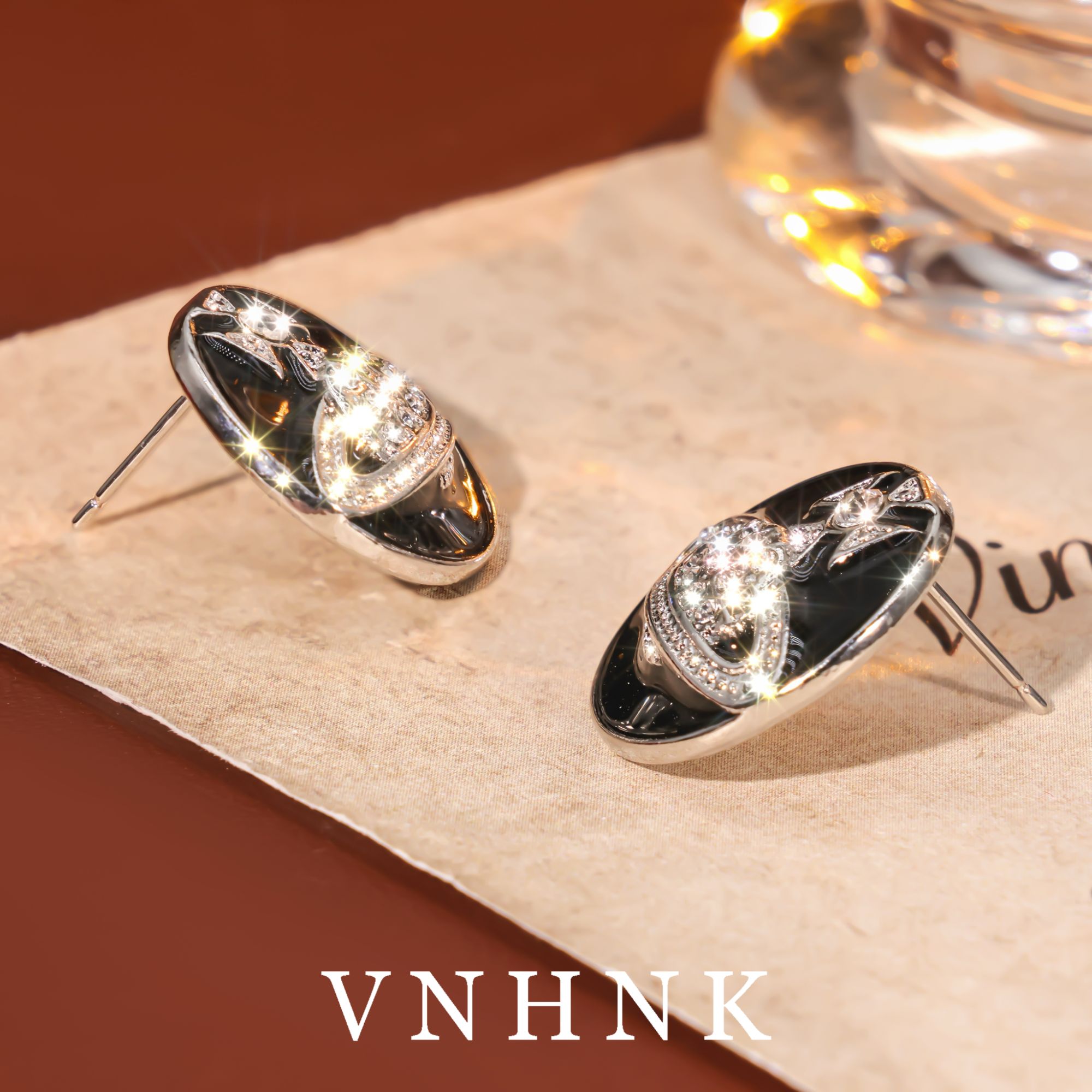 铜合金合成锆石耳饰 美可儿   A10  银色气质时尚百搭耳环