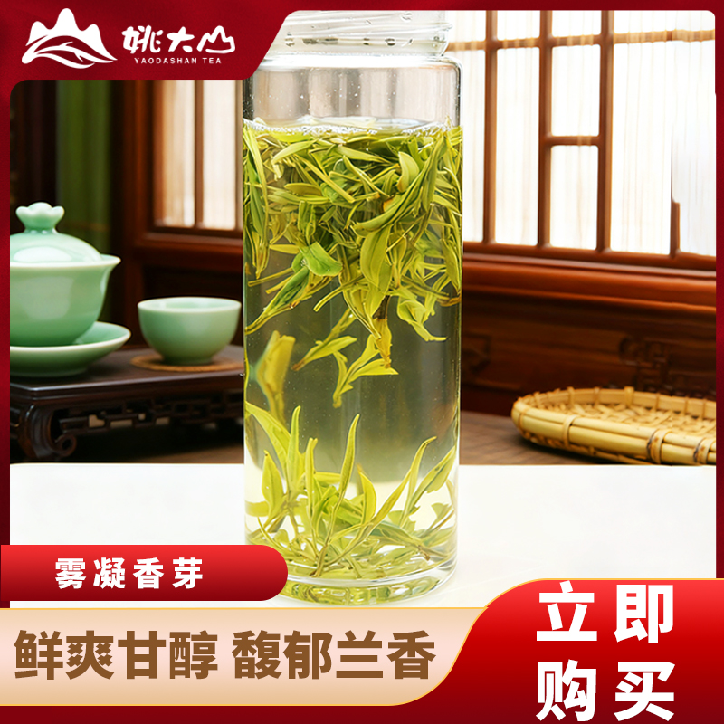 【姚大山】石台硒茶雾凝香芽含硒绿茶高山云雾生态清香甘醇耐泡