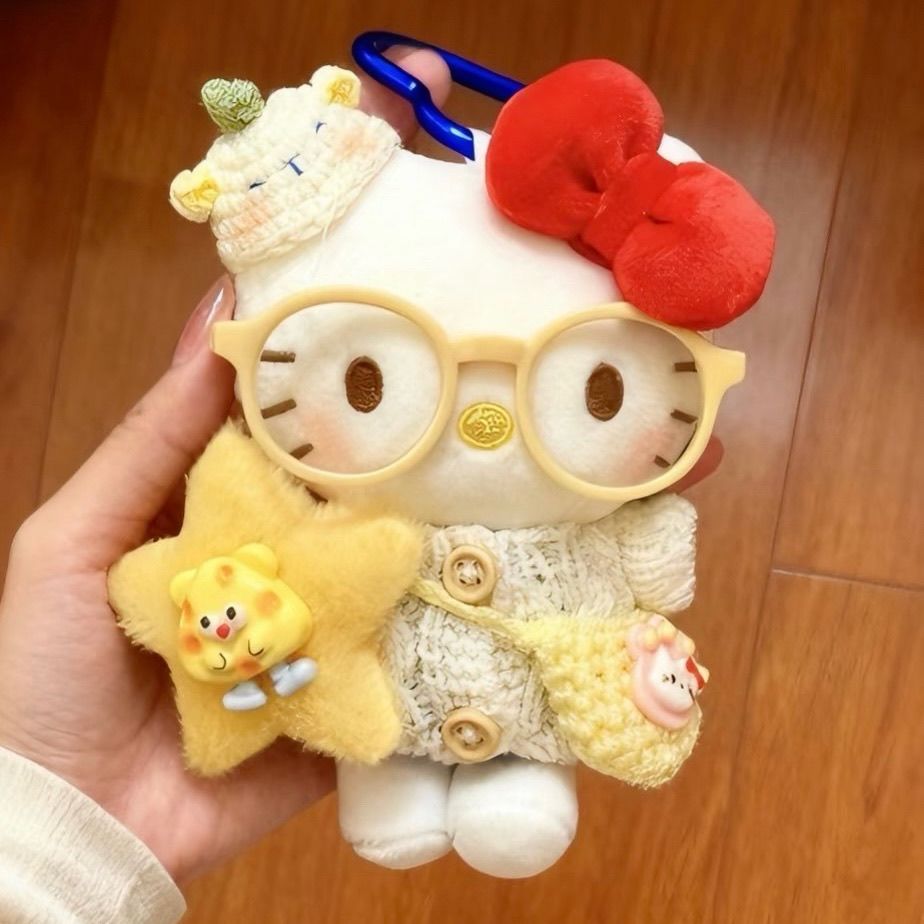 hellokitty挂件星星可爱毛衣挂件玩偶diy原创设计挂件毛绒玩具ZZZ