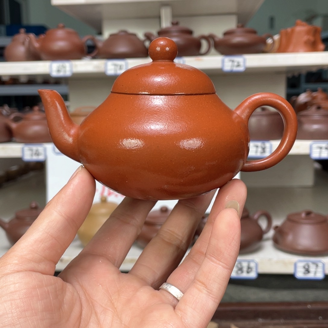 紫砂茶壶红皮龙全手工200毫升
