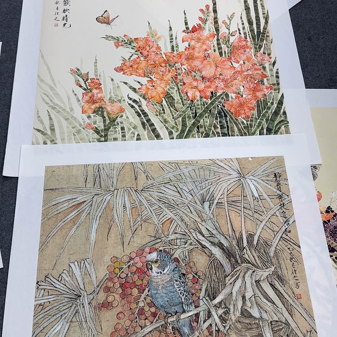 P***a国画68*68纯手绘于往之（瑕疵）