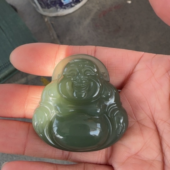 和田玉颈饰未镶嵌4.5毕业无结构湖水库大佛