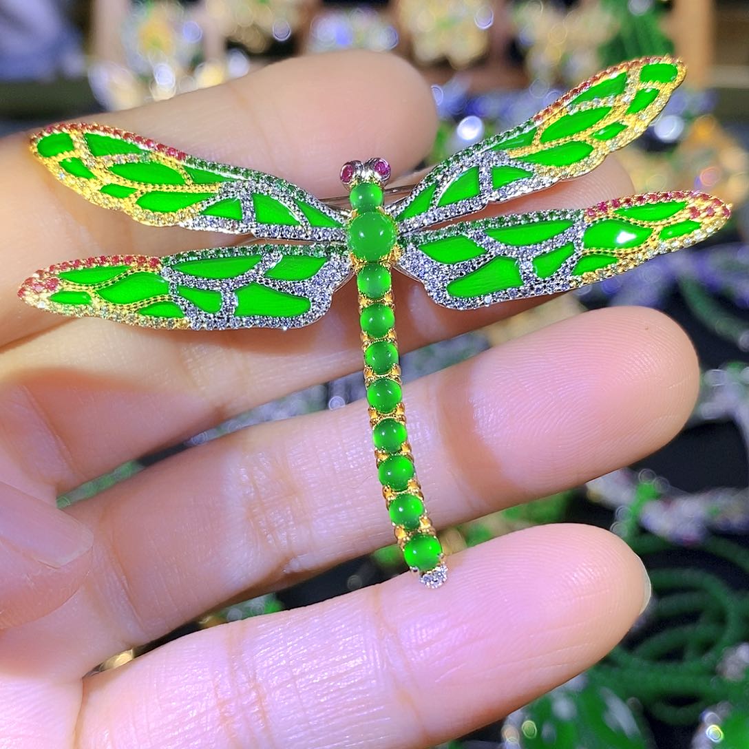 吊坠(不含链)银S925镶嵌翡翠