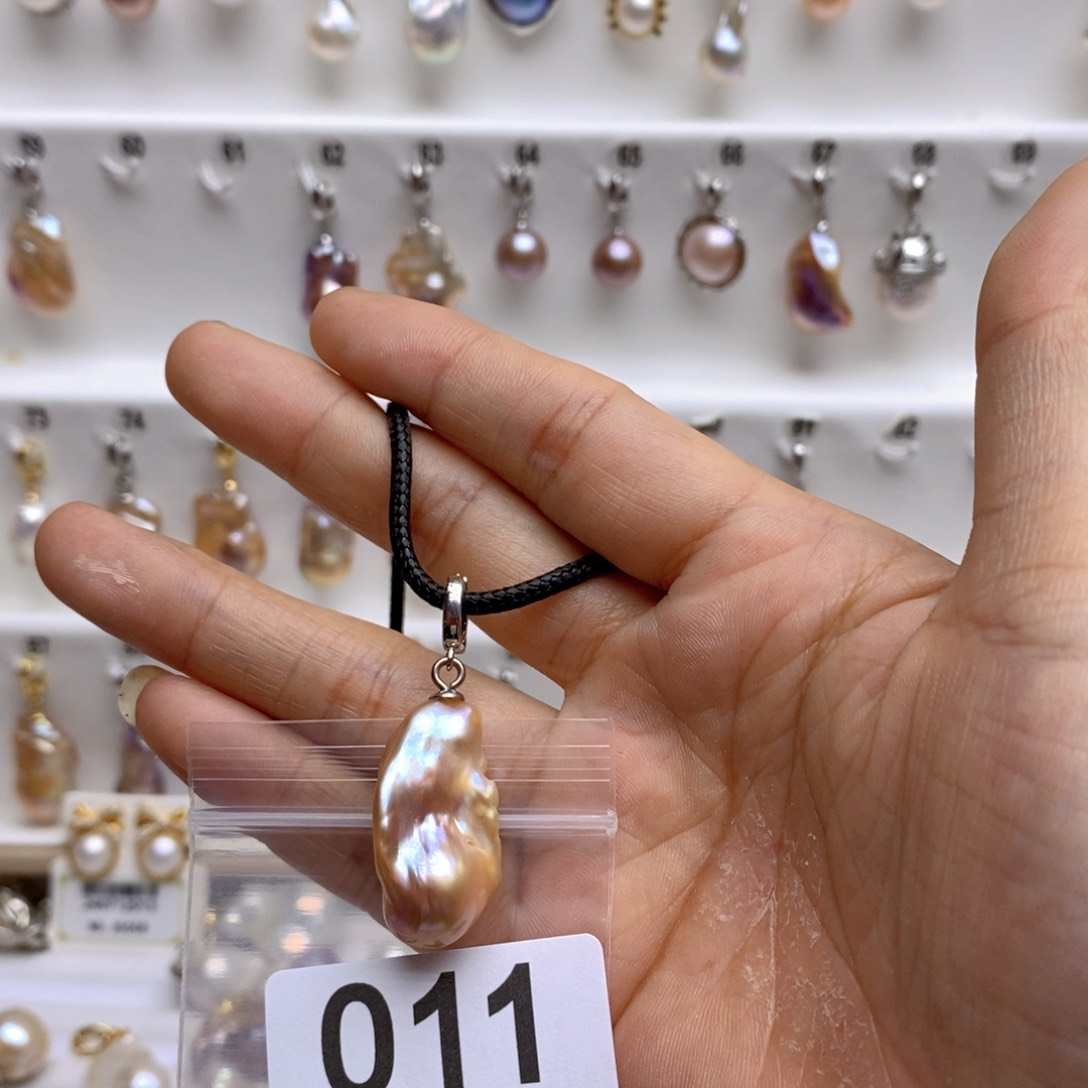 淡水珍珠颈饰银S925镶嵌11