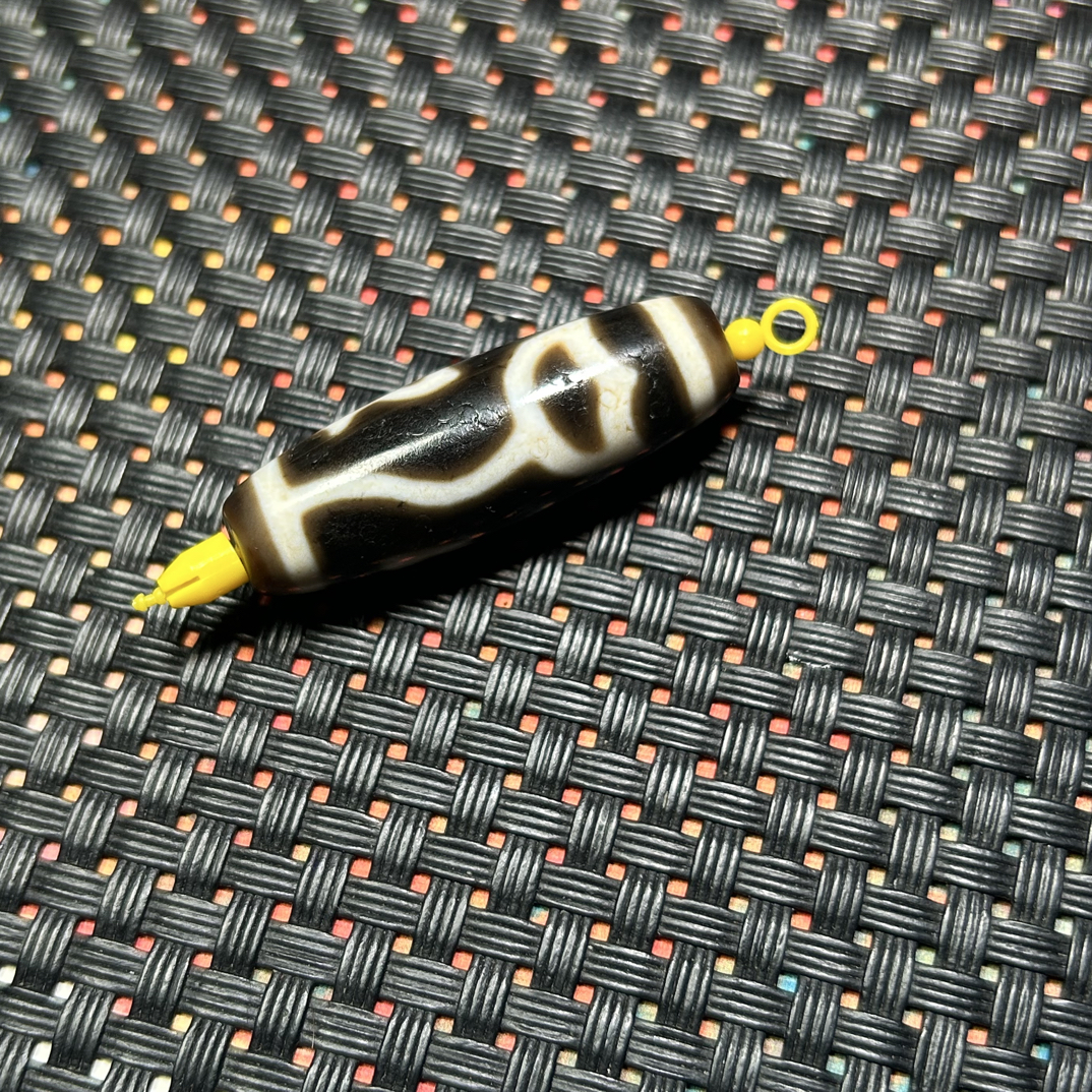 行运精品古法系列～水莲花天珠玛瑙，咬色扎实