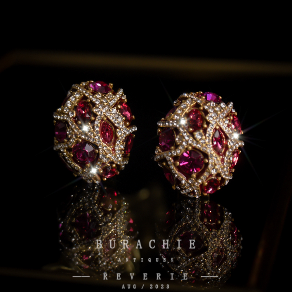 铜合金仿水晶耳饰 【8725】周年珍藏英｜经典原标克拉款CrownFrett