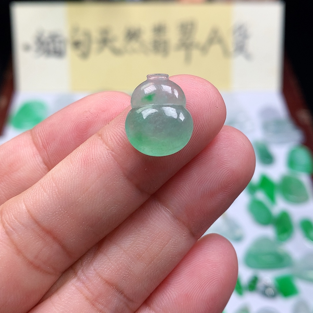 翡翠裸石缅甸天然A货翡翠冰种葫芦