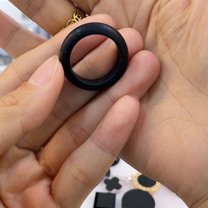 翡翠未镶嵌戒圈摆*人墨翠指环20