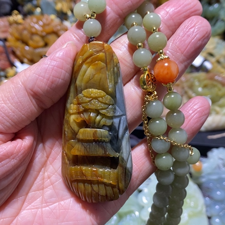 岫玉岫玉吊坠未镶嵌