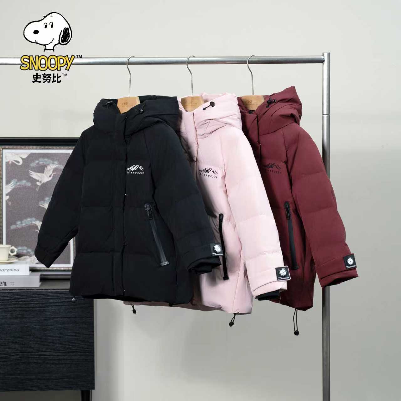 【Snoopy】史努比亲子装羽绒服冬季新款男女中大童白鸭绒外套009