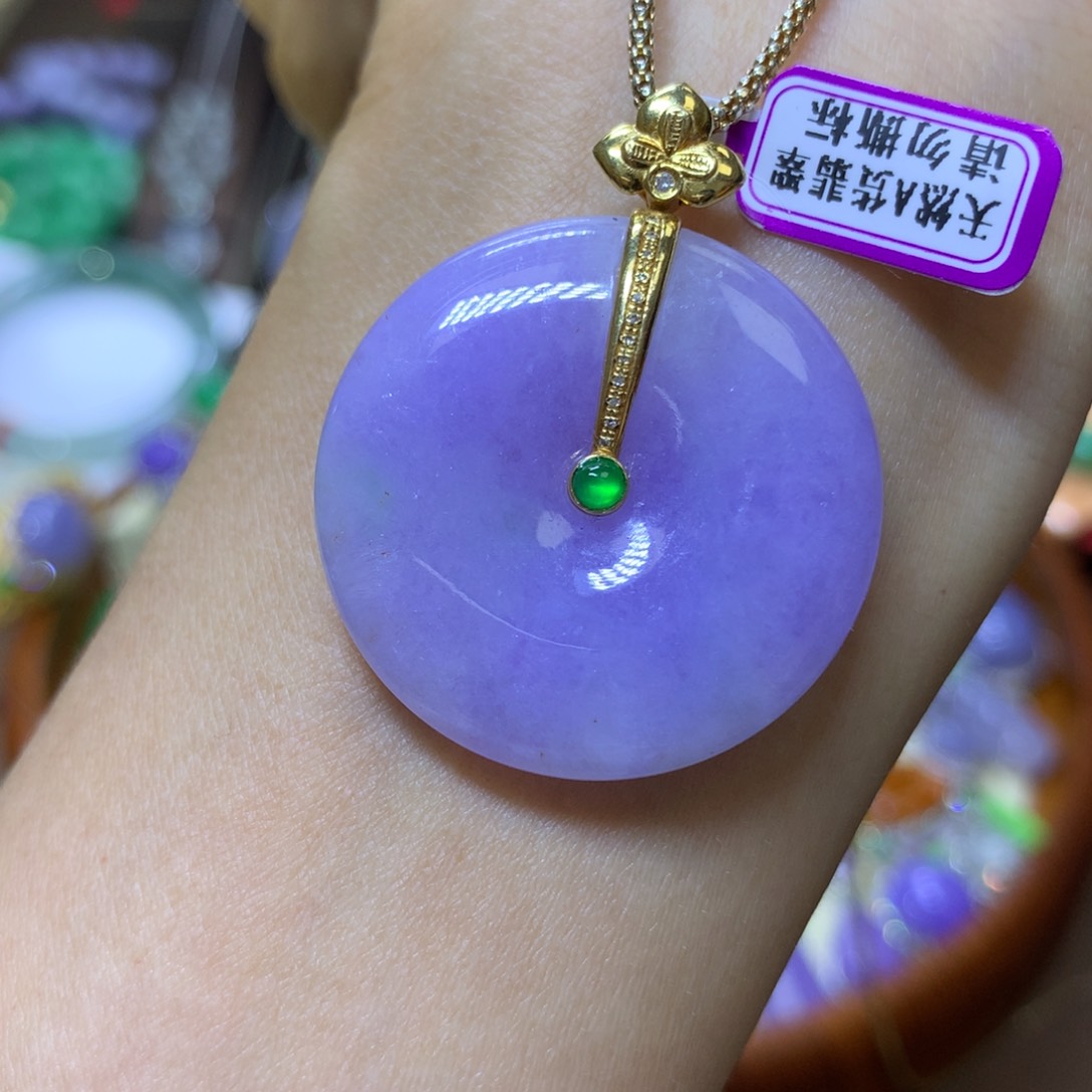 【闪购商品】翡翠颈饰18K金镶嵌翡翠